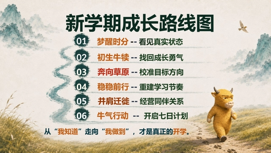 【通用】【秋季上】牛来主题通用开学收心第一课班会_第3页