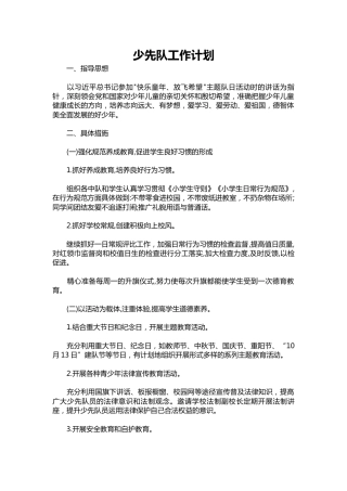 213-少先队工作计划