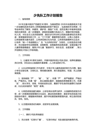 217-少先队工作计划报告