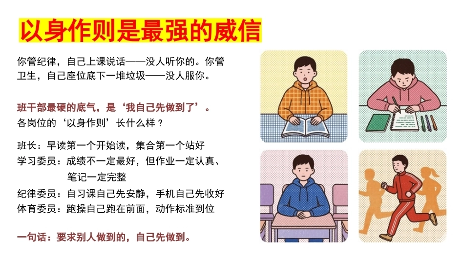 【通用】【班干部培训】主题班会:班干部,是同学们的队友_第5页