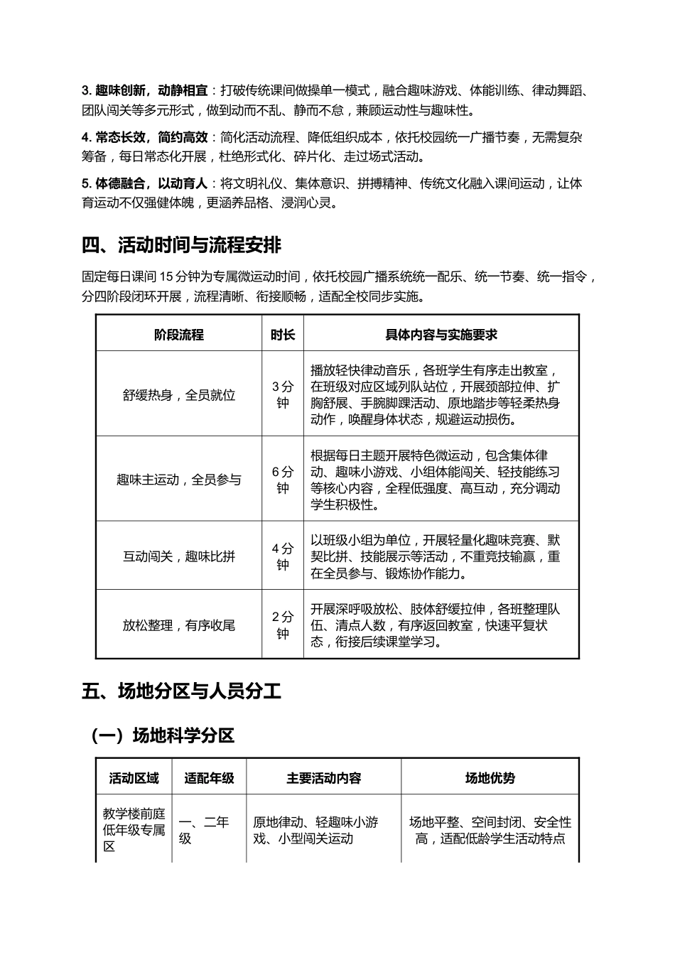 阳光课间微运动 活力校园共成长——校园15分钟课间微运动创新实施方案_第2页