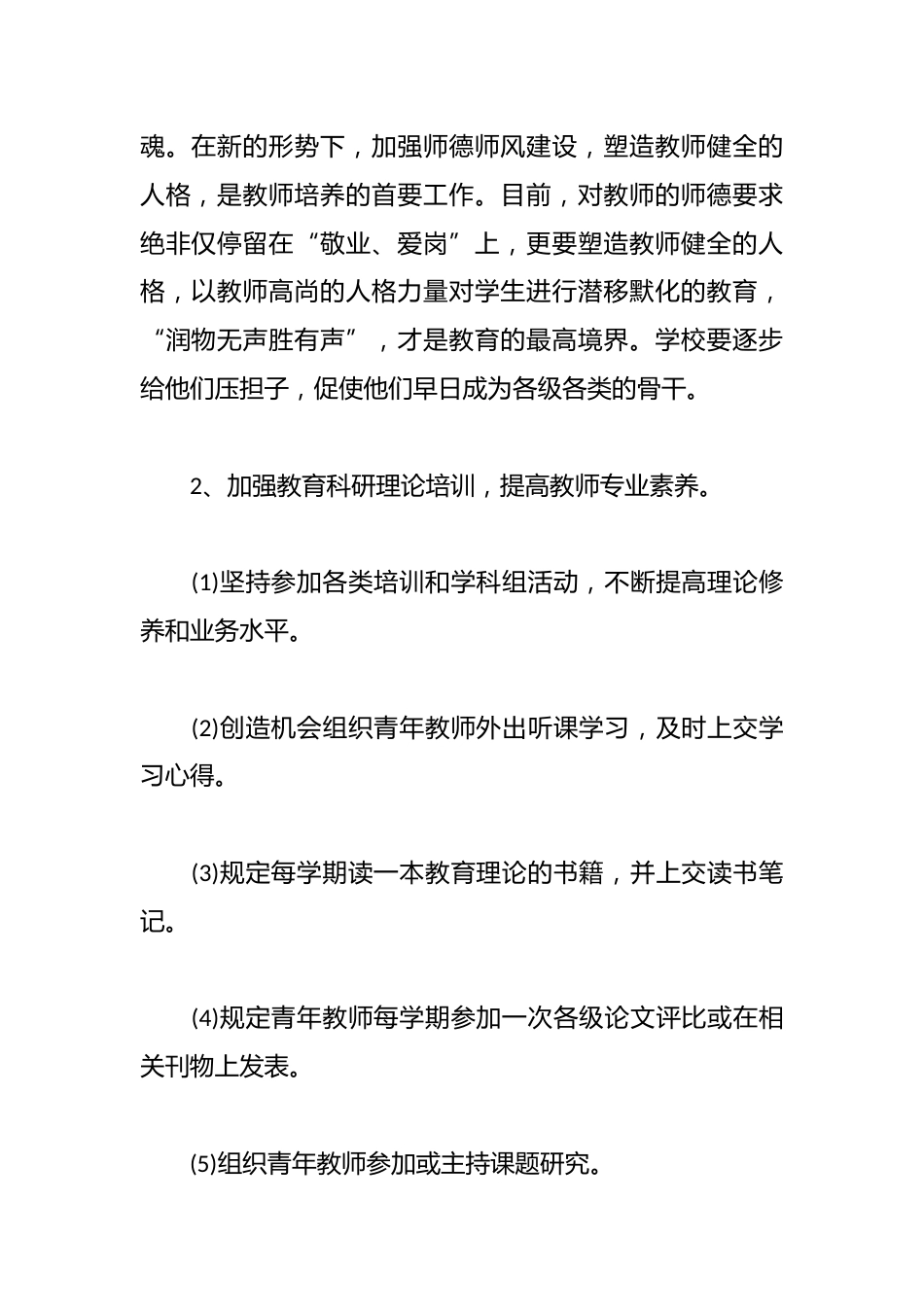 八年以内青年教师培训方案_第2页