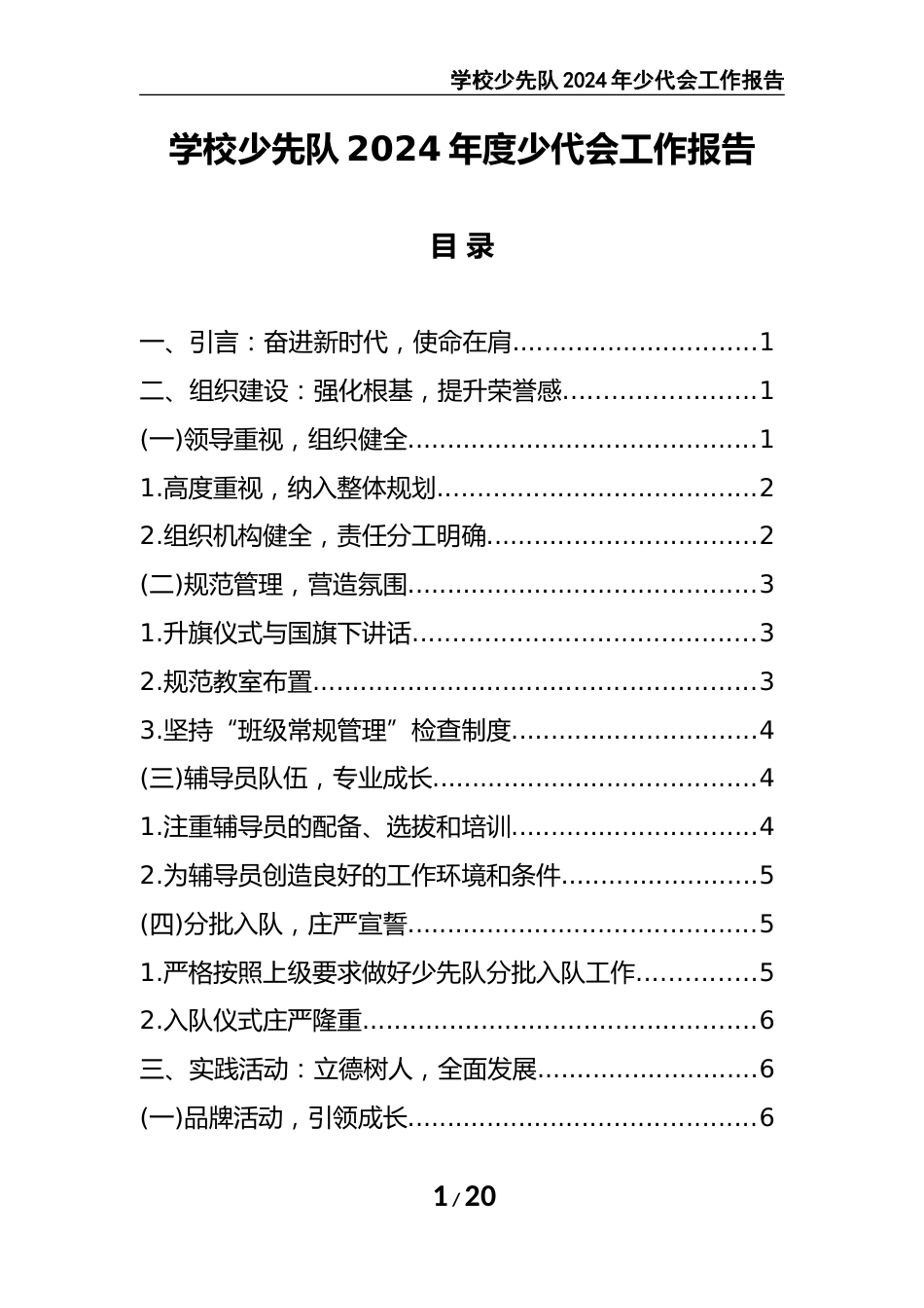 2024年学校大队辅导员少代会工作报告_第1页