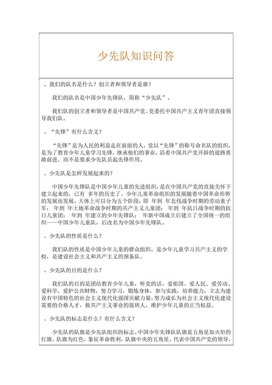 少先队知识问答_第1页