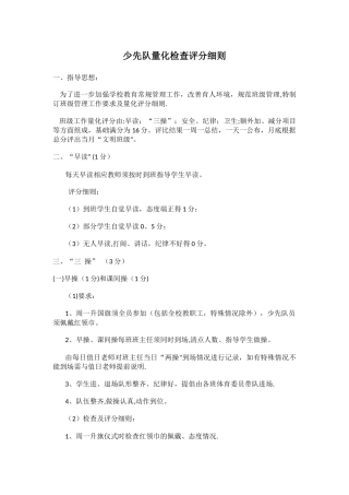 少先队量化检查评分细则