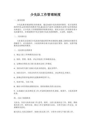 少先队工作管理制度 (2)
