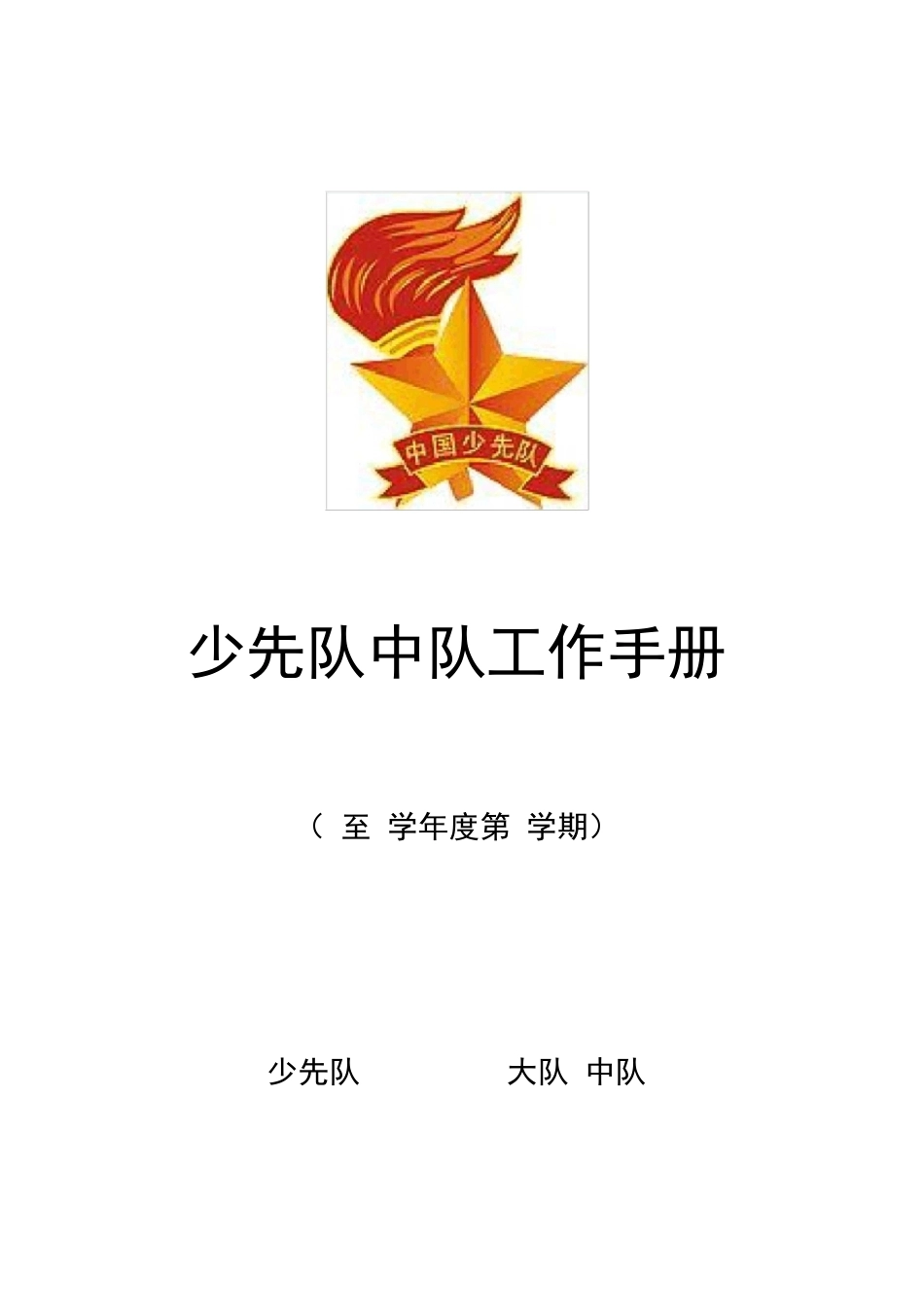 2020年工作规范少先大队部工作手册_第1页