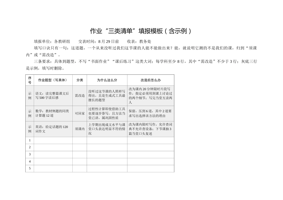 附表:作业“三类清单”填报模板(含示例)_第1页