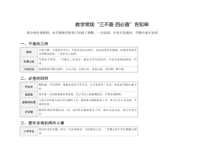 附表：教学常规“三不查·四必查”告知单