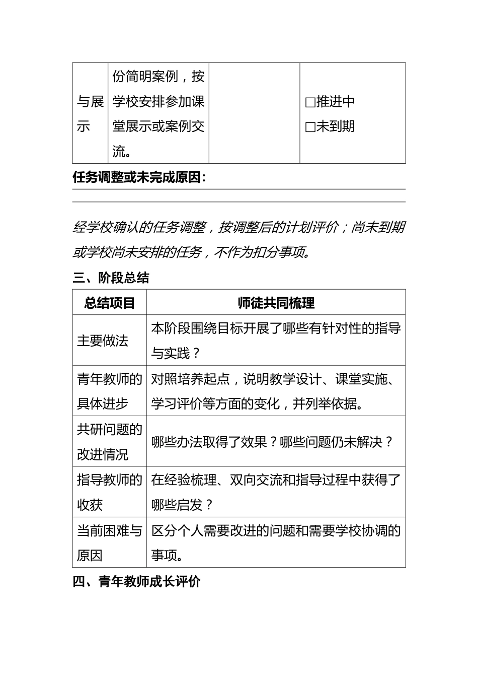 5 青蓝携手 薪火相传——2026—2027学年度青蓝工程阶段总结与考核评价表_第3页
