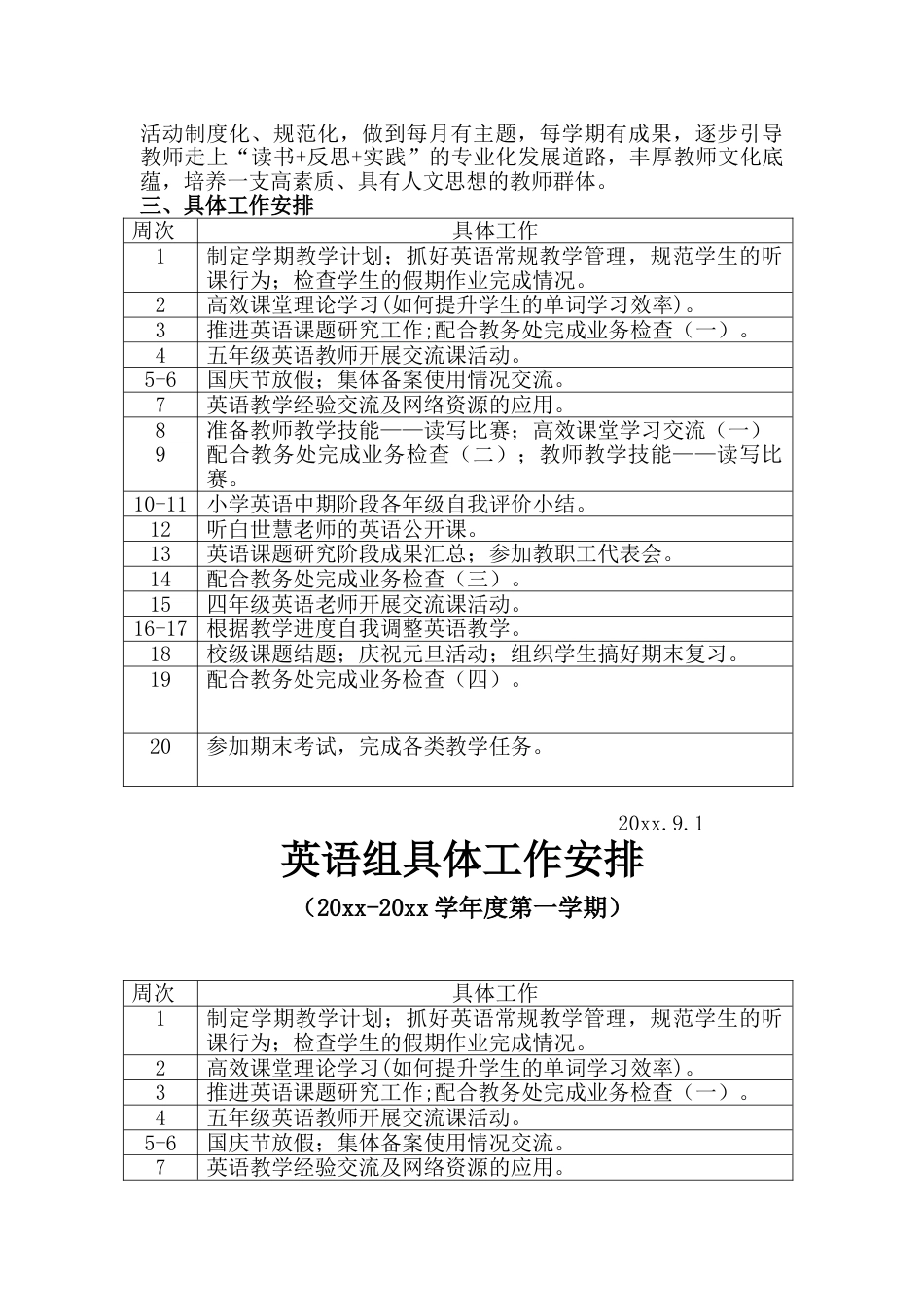 英语教研组计划_第3页