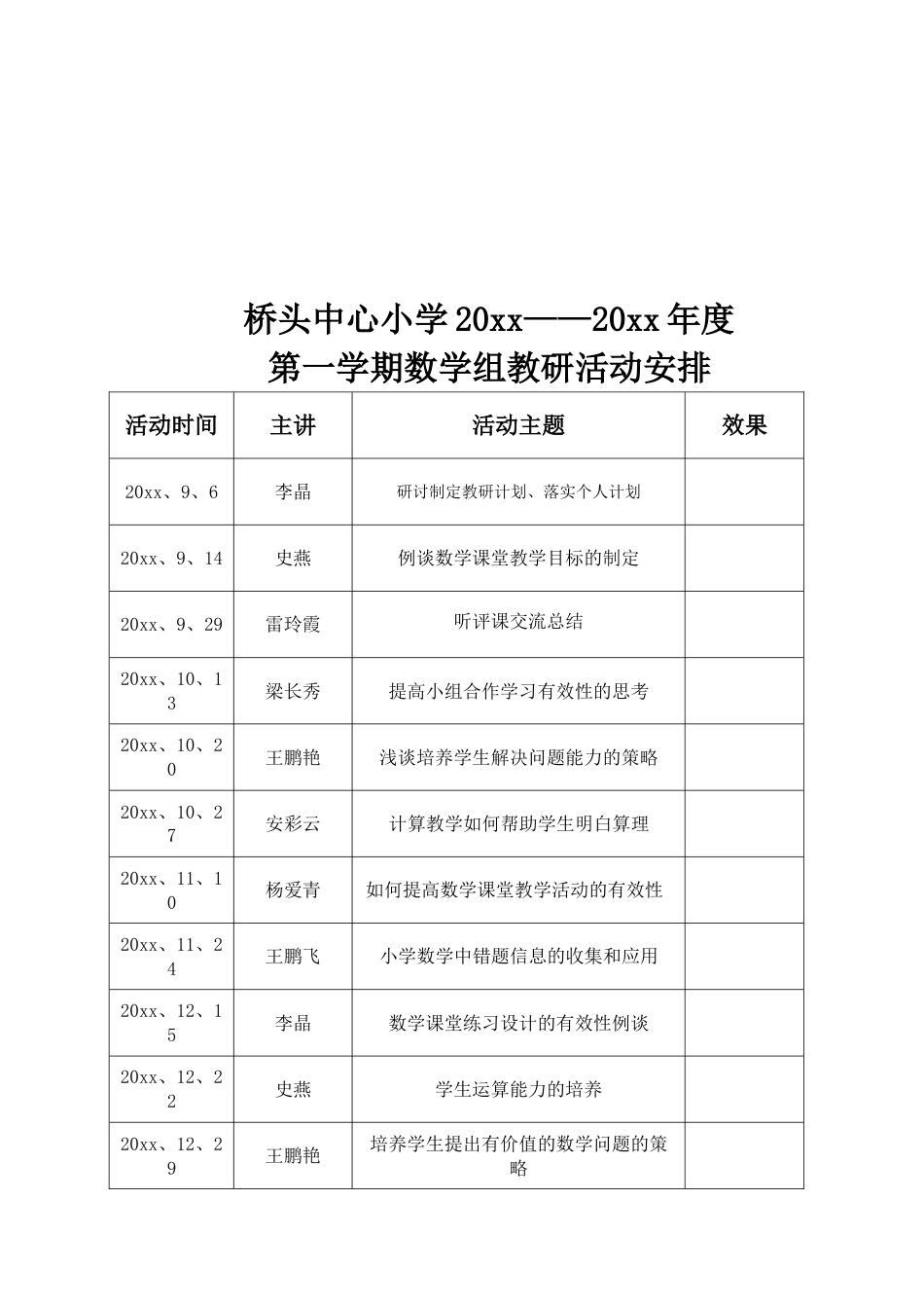 小学数学教研组工作计划1_第3页