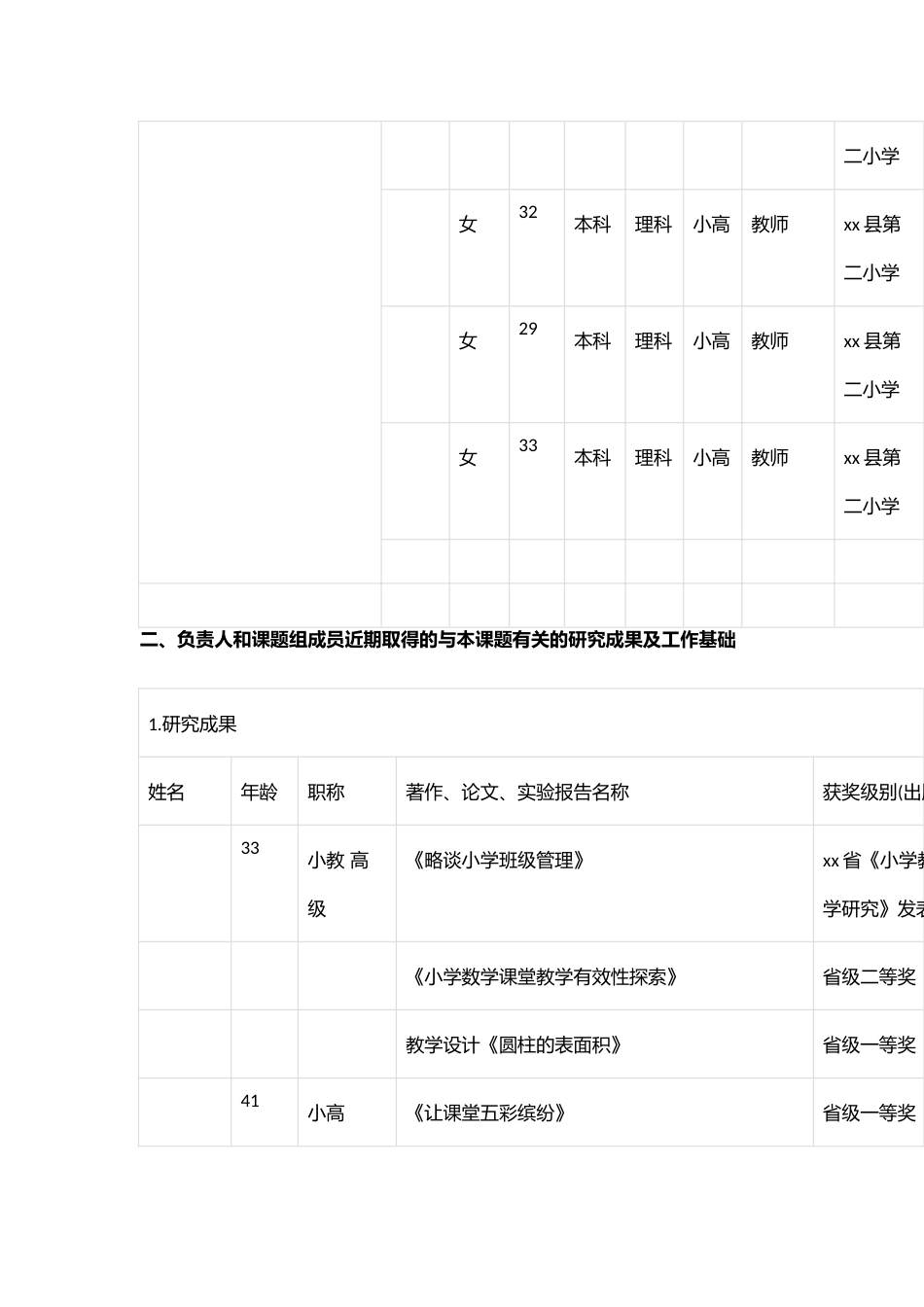小学数学课题申报书_第3页
