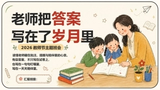 【通用】【感恩教育】教师节主题班会：老师把答案写在了岁月里