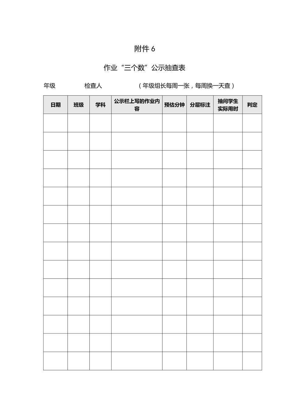 附件:作业“三个数”公示抽查表_第1页