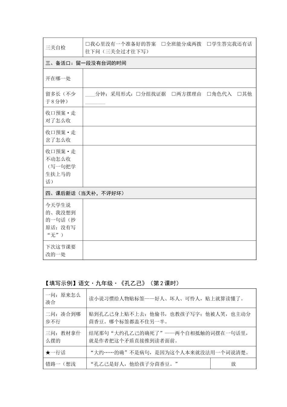 附件:一课三备单(一课一张,附在教案首页)_第2页